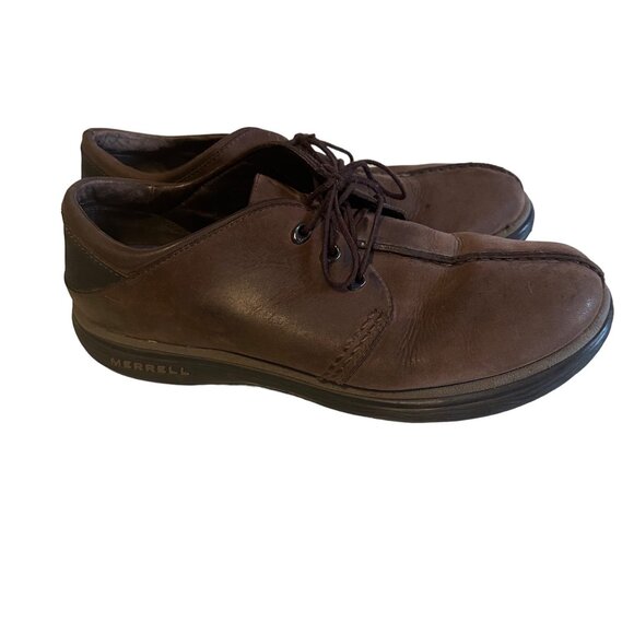 Merrell brown lace up air cushion size 12 oxford loafer main image 6